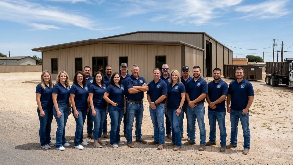 Kelly Bros Dumpster Rental in Odessa Kelly Bros Dumpster Rental crew and fleet in Odessa